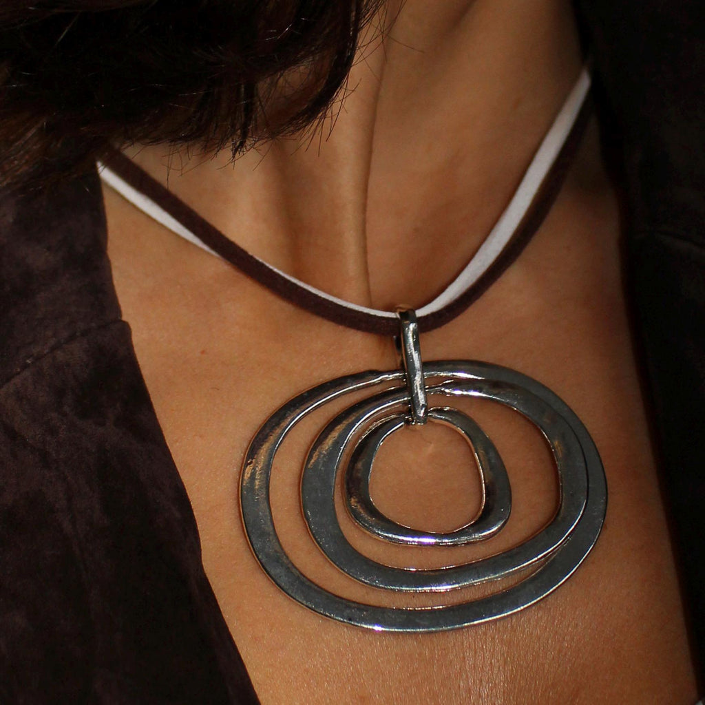 Silver Crater Necklace