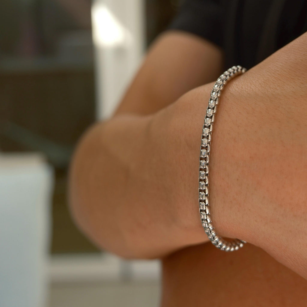 Silver Box Chain Bracelet