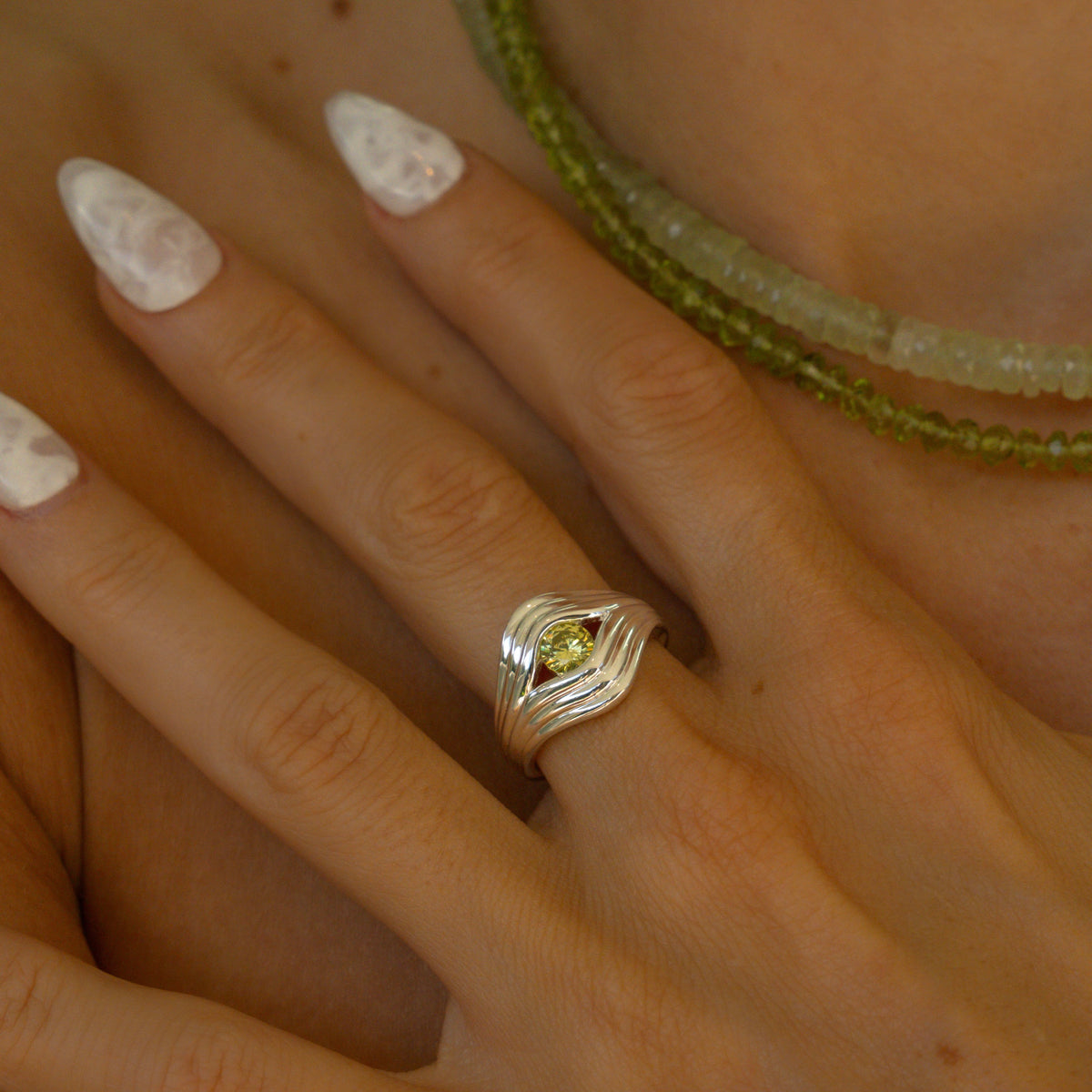The Strata Ring - Olive