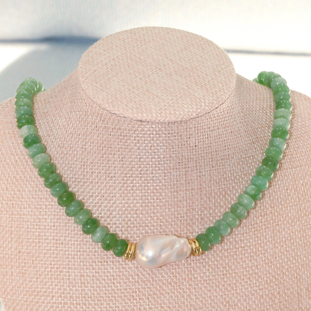 The Cala Necklace - Green Aventurine