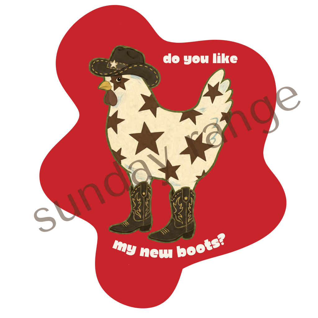 New Boots Sticker - Red
