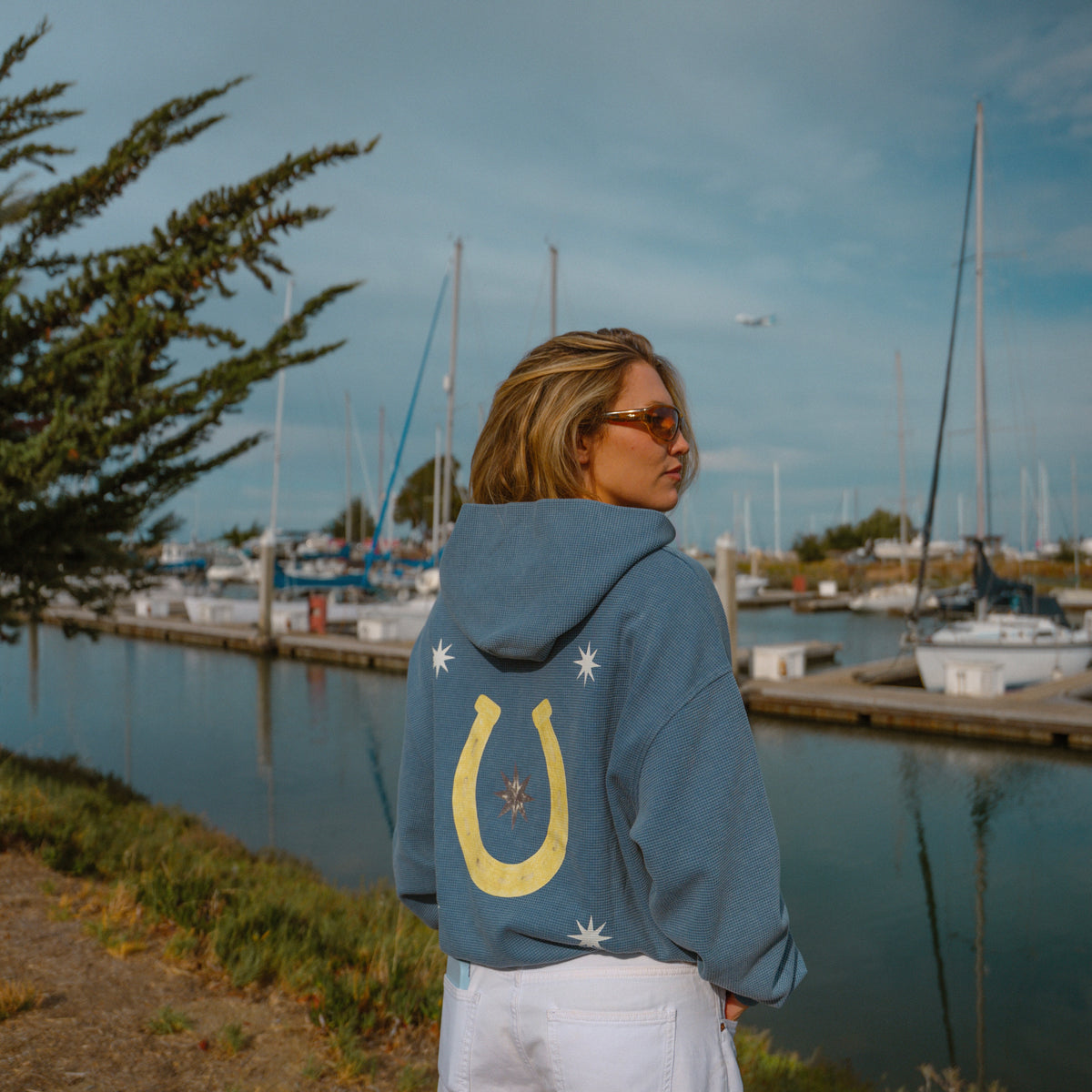 Light Jean Waffle Hoodie