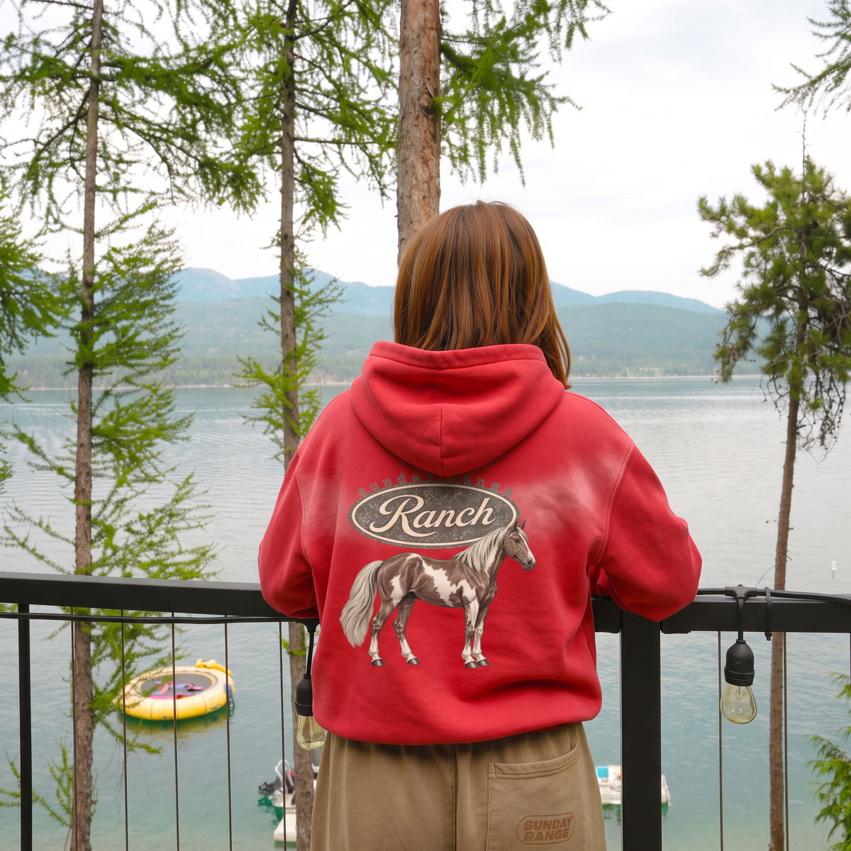 The Ranch Zip Hoodie - Red