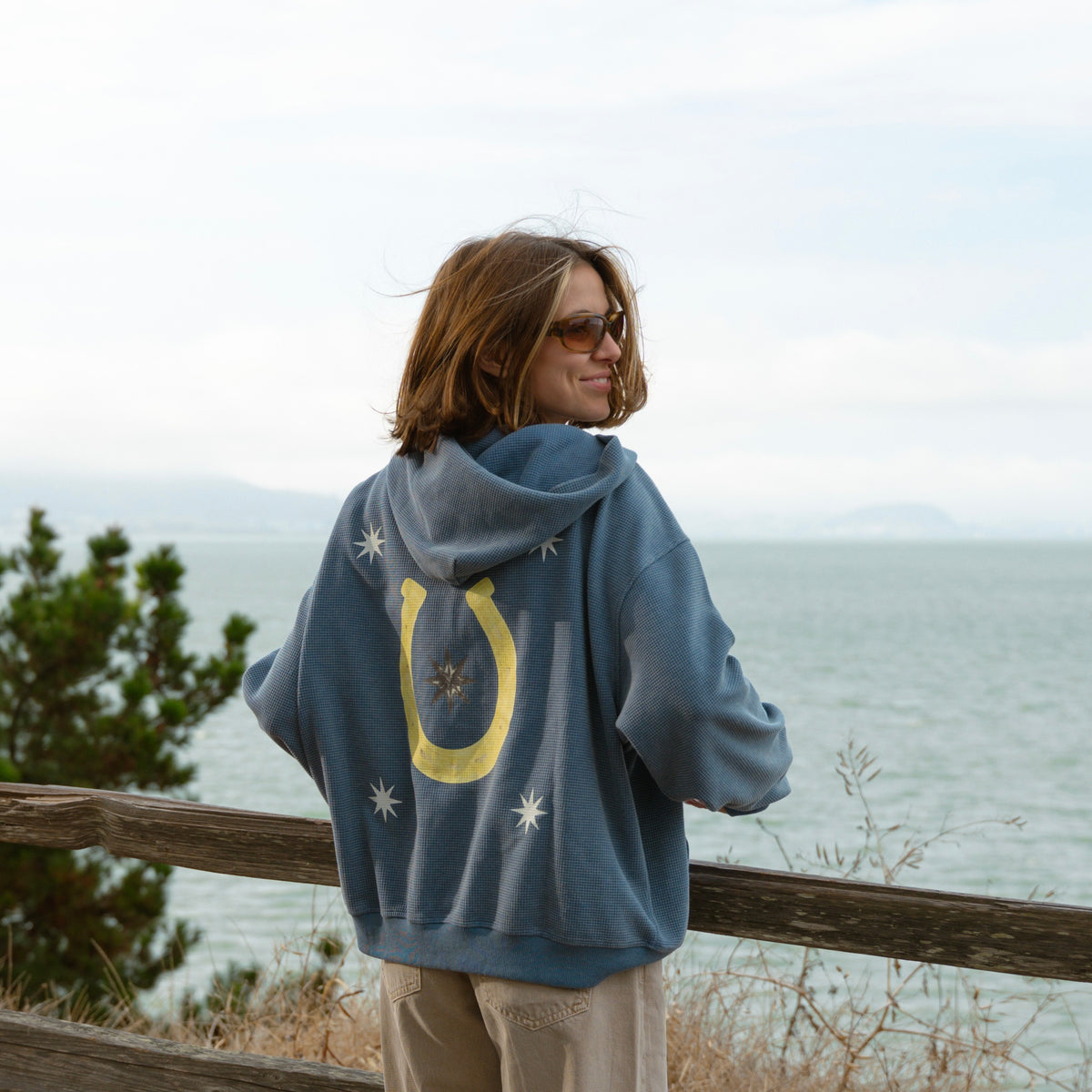 Light Jean Waffle Hoodie