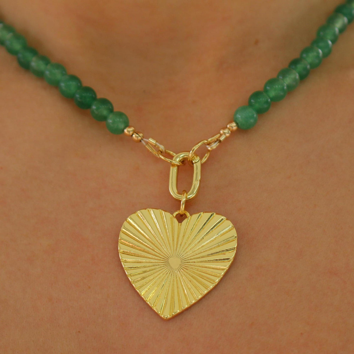 Aventurine Heart Necklace