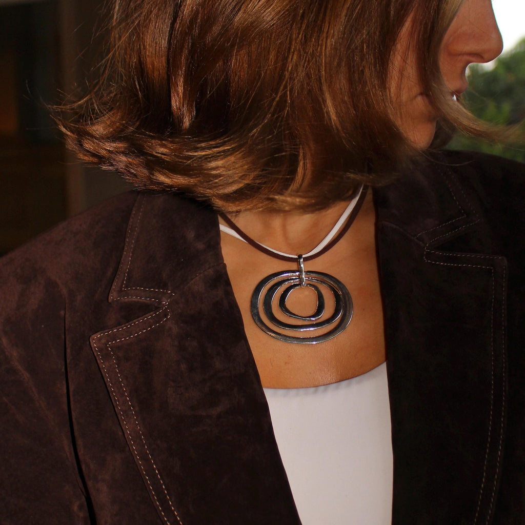 Silver Crater Necklace