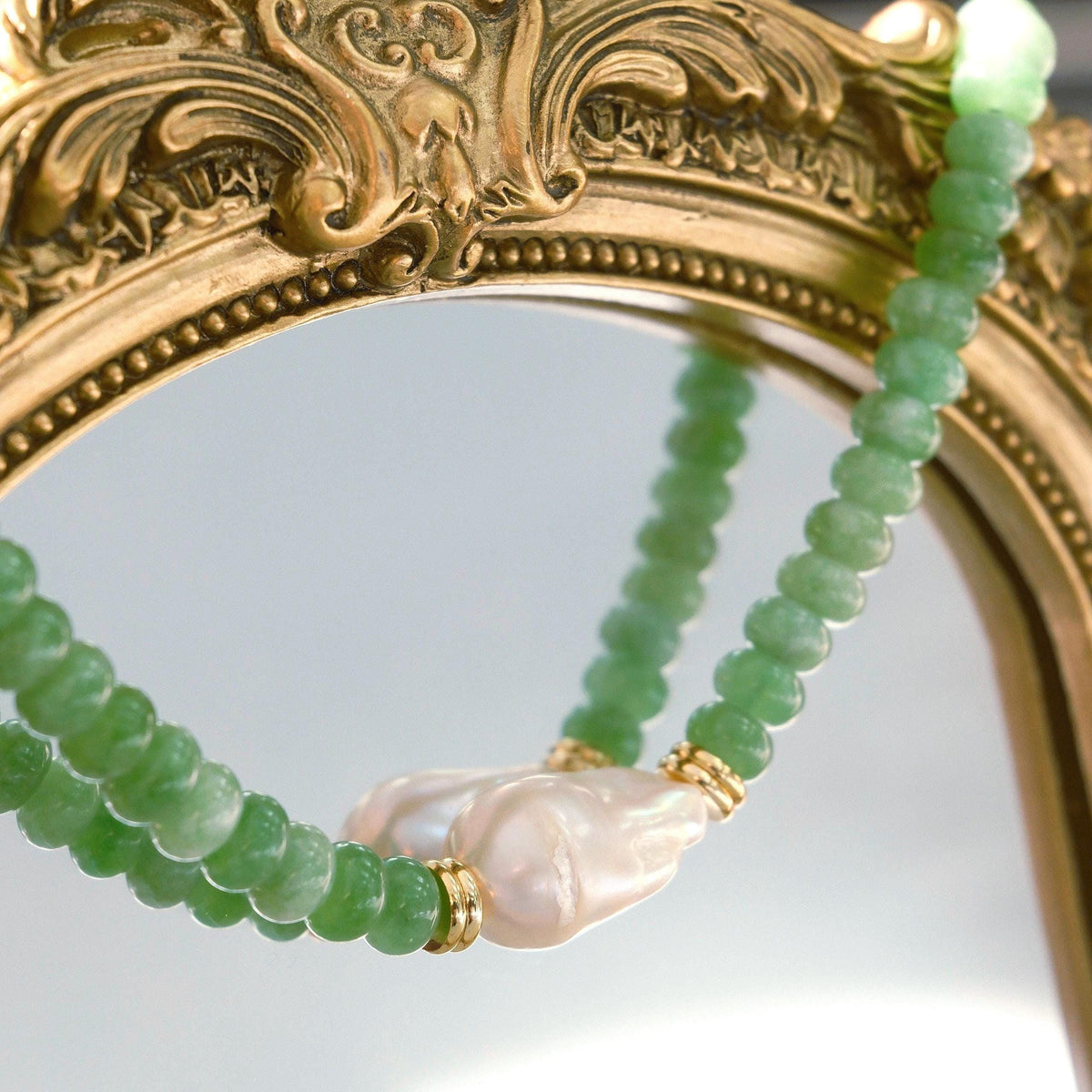 The Cala Necklace - Green Aventurine